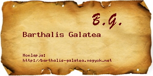 Barthalis Galatea névjegykártya
